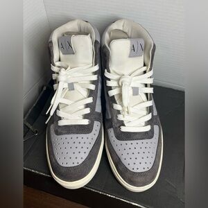 A|X Armani Exchange high top basket sneaker shoes dark grey alloy men’s 11